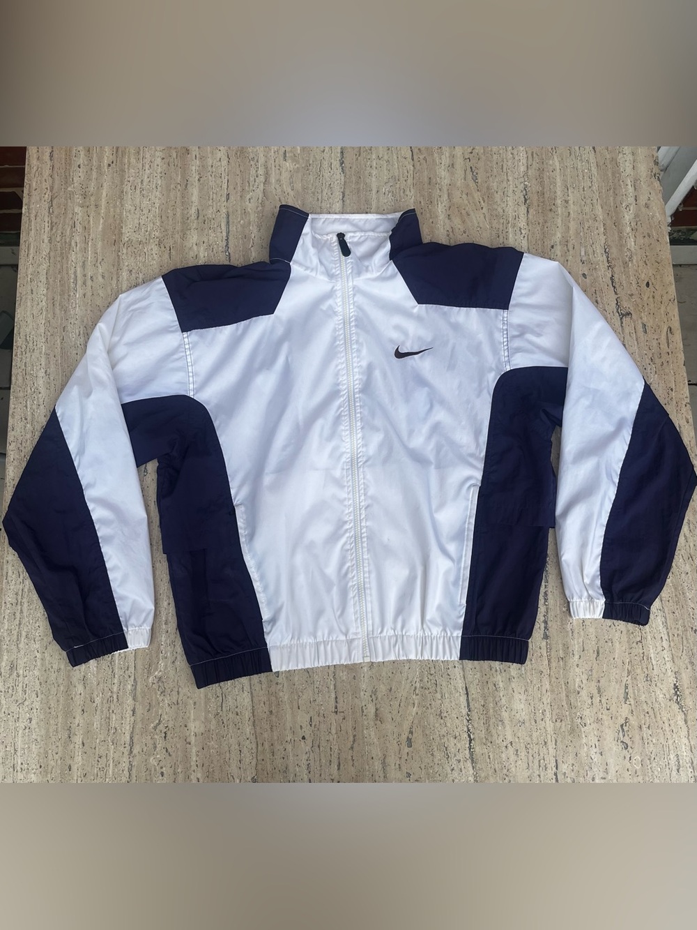 90s Nike Purple and White Windbreaker Jacket